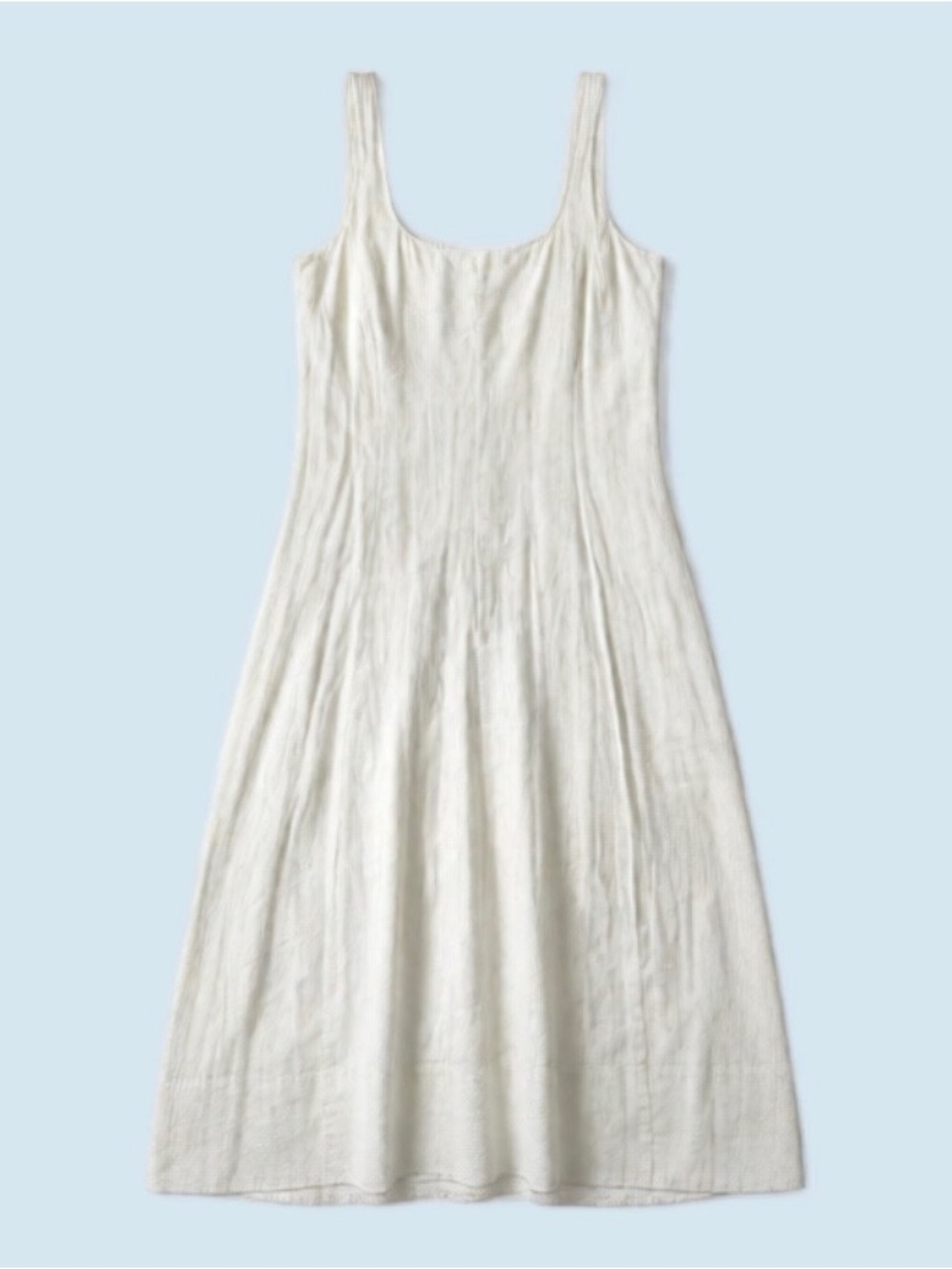 Gap Scoop Neck White Linen Dress